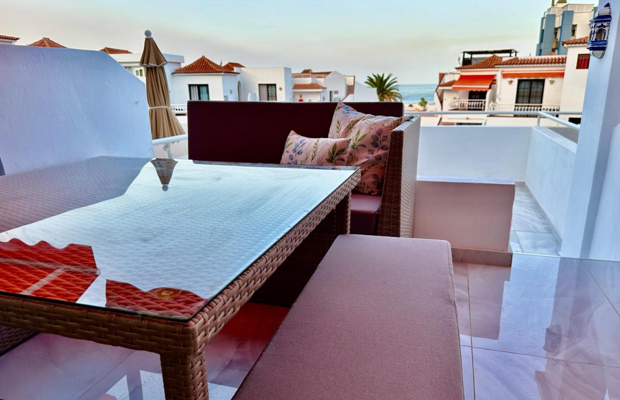 شقة Luxury Diamond - Ocean View, Big Terraces, Air Con, Wifi لوس كريستيانوس المظهر الخارجي الصورة