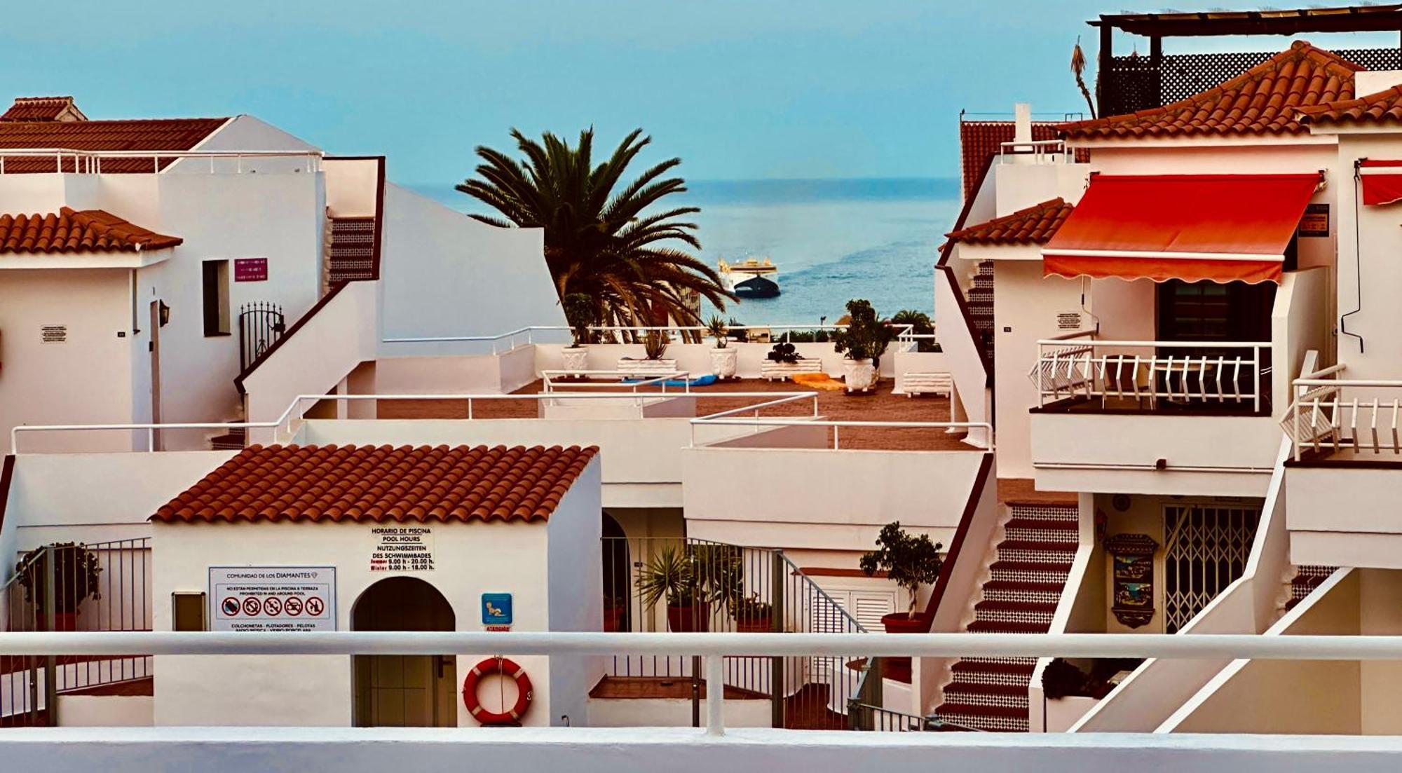 شقة Luxury Diamond - Ocean View, Big Terraces, Air Con, Wifi لوس كريستيانوس المظهر الخارجي الصورة